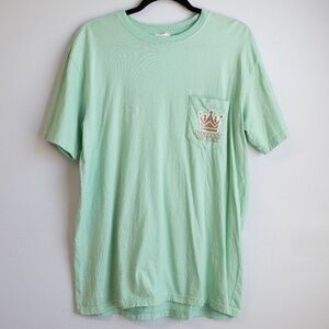 Jadelynn Brooke teal flamingo t-shirt-M